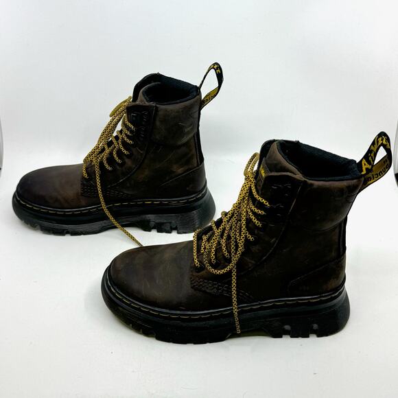 DR MARTENS TARIK Crazy Horse Leather Utility Boots - Picture 4 of 8